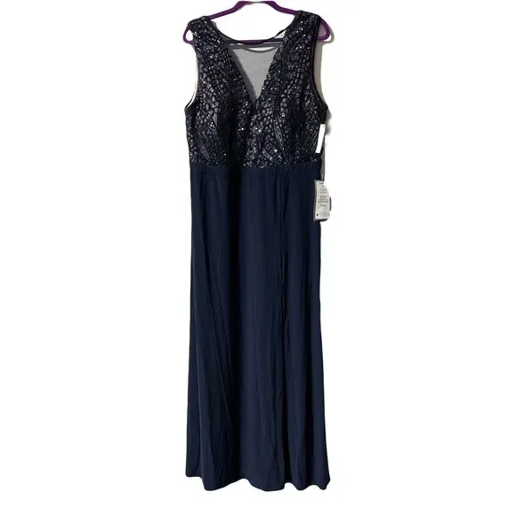 R&M Richards | Dresses | Rm Richards Nightway Navy Blue Nude Sequin Evening Gown Size 8w Nwt | Poshmark R&M Richards | Dresses | Rm Richards Nightway Navy Blue Nude Sequin Evening Gown Size 8w Nwt | Poshmark
